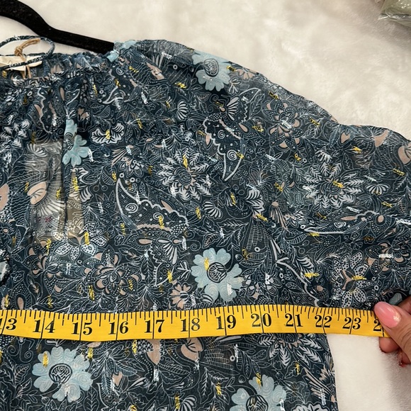 Anthropologie petites Let me be sheer blouse size XSP - Picture 10 of 16